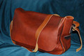 Recycled Leather Messenger Bag - Laptop Bag