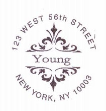 Elite Embosser Round Address with Flourish