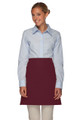 Maroon No Pocket Half Bistro Waist Apron