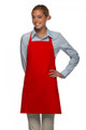 Red-Three Pocket-Adjustable Neck- Bib Apron