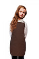 Brown-No Pocket- Kids Size Bib Apron