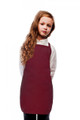 Maroon-No Pocket- Kids Size Bib Apron