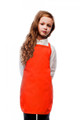 Orange-No Pocket- Kids Size Bib Apron