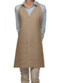 Khaki-Two Pocket - Adjustable V-Neck Style Bib Apron