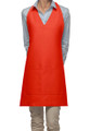Orange-Two Pocket - Adjustable V-Neck Style Bib Apron