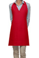 Red-Two Pocket - Adjustable V-Neck Style Bib Apron