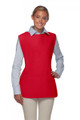 Red Two Pocket Cobbler/Smock Apron-Available in Size S, Reg, XL and XXL