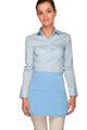 Light Blue Three Pocket Rounded Waist Apron