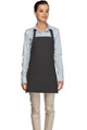 Silver-Three Pocket-Adjustable Neck- Bib Apron