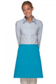 Turquoise- Two Patch Pocket- Half Bistro Apron