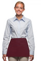 Maroon   Three  Pocket Waist Aprons
