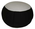 Black with Natural Center Kapok Zafu