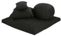 Black Kapok Zafu and Zabuton Set 4PC