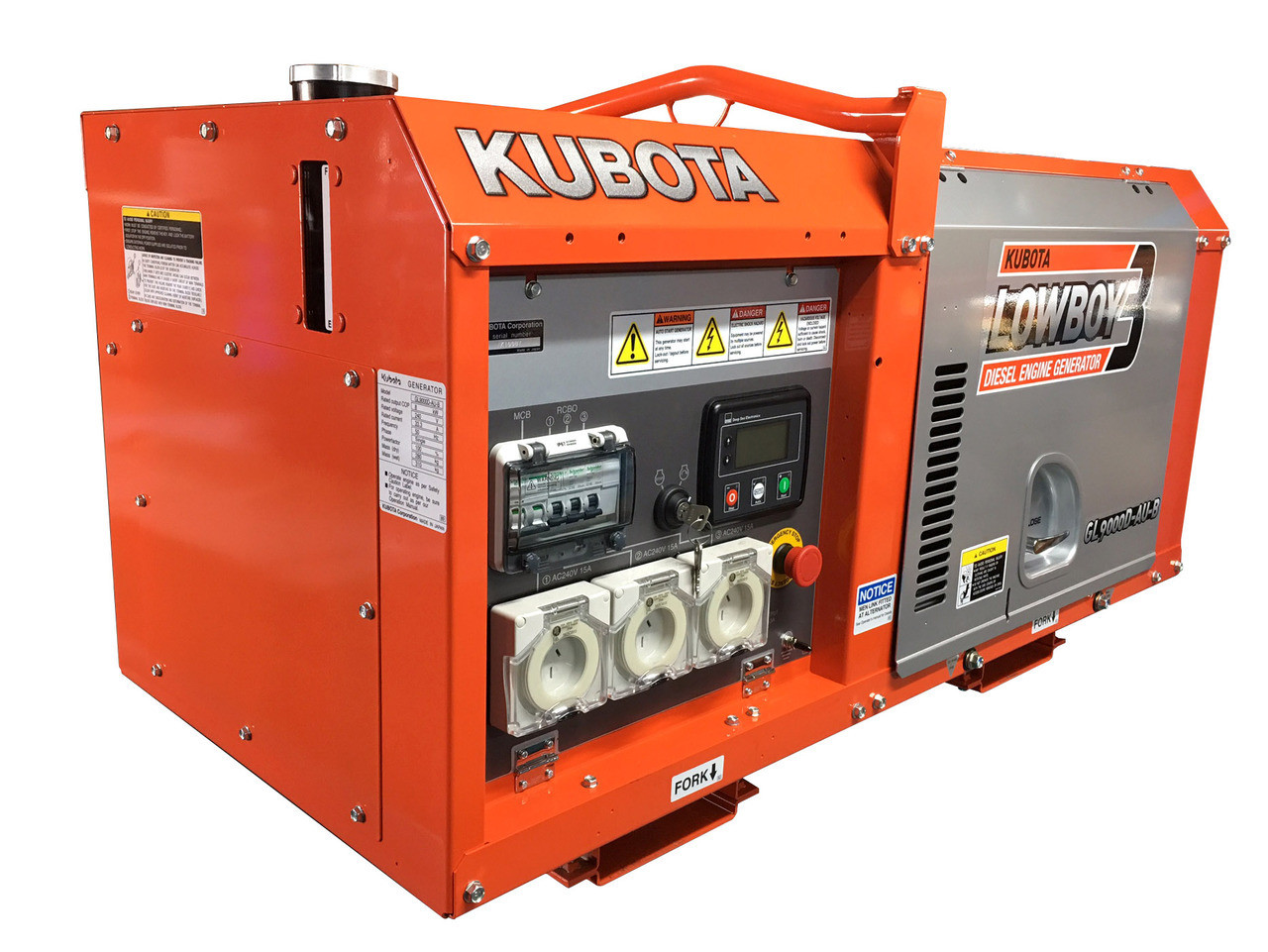 9KVA Kubota Generator GL9000 Lowboy 3 Blue Diamond Australia