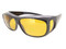 Sunglasses Over Glasses Polarized UV400 Black Frame - Yellow Lenses