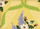 Bouquets of Lilacs and roses surrounded by lace and ribbon on a butter yellow background. Pure romance
