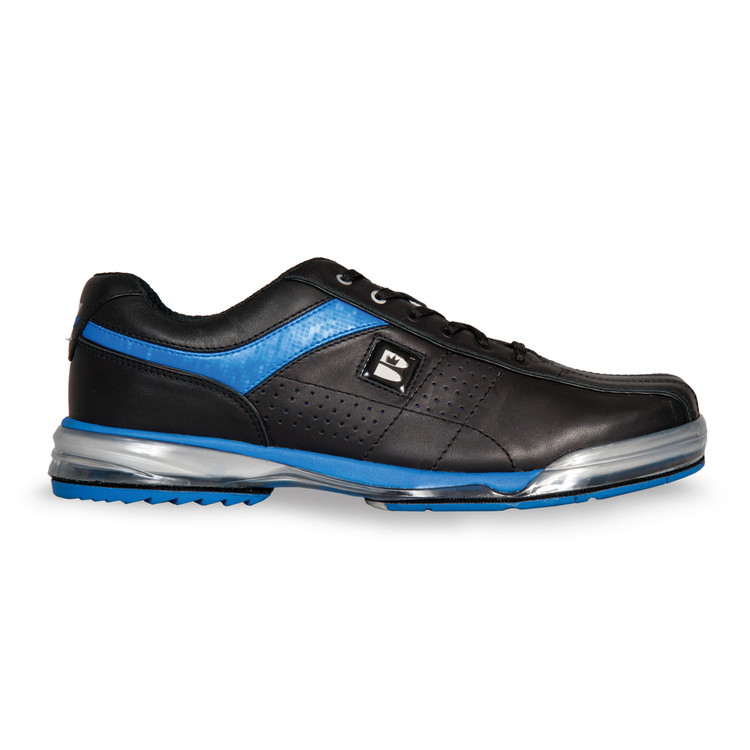 Brunswick TPU X Mens Bowling Shoes Black/Royal Right Hand Wide Width side view