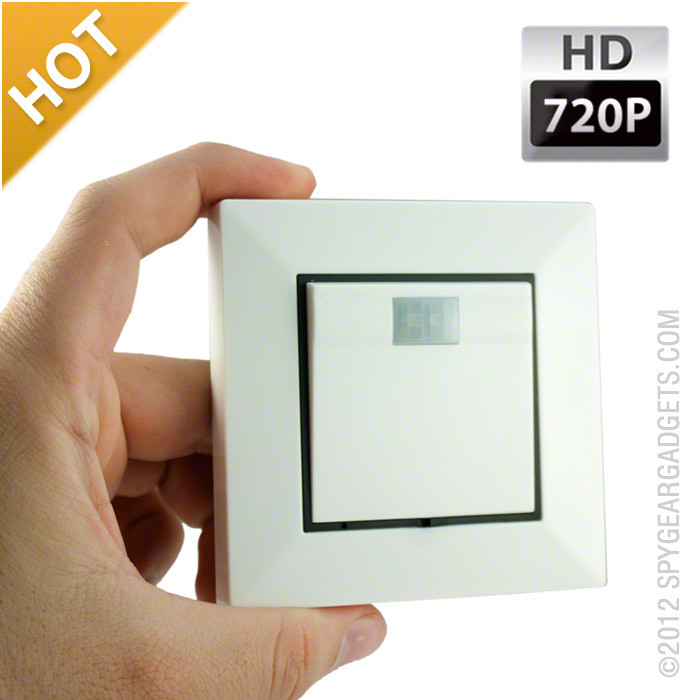 720P HD Professional Grade Light Switch Hidden Camera with 5 Day