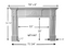 Approximate dimensions of this elegant, yet simple plaster mantel