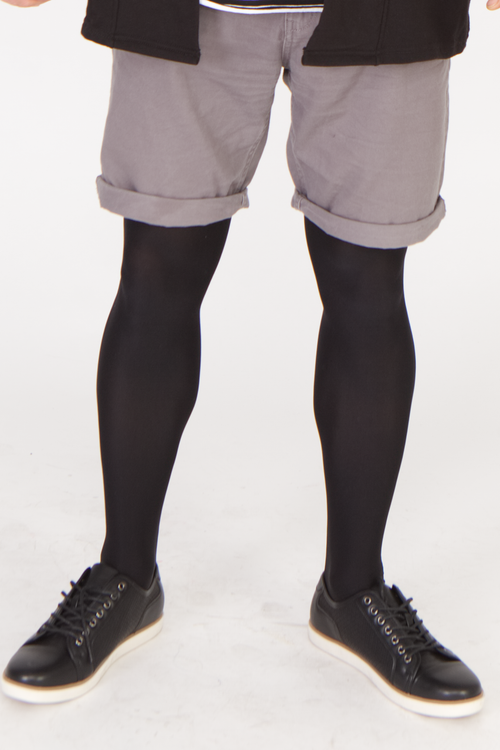 Opaque tights for men Men's hosiery and legwear retailer ACTIVSKIN are now unisex hosiery from Danish brand I SEE YOUR LEGS. Two styles are now available: I SEE YOUR LEGS Opaque 70 Tights Available in Black, Red and Blue and in three sizes: 3/ML, 4 L/X and 5/MAXI.