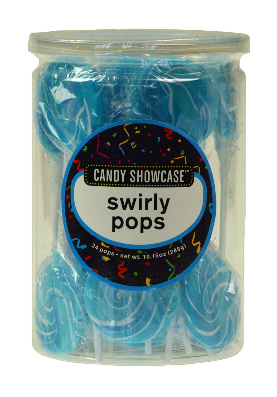 swirly round pops blue 24 count