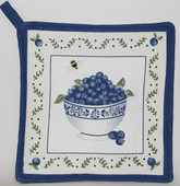 Blueberry Pot Holder 'Bowl of Blueberries'