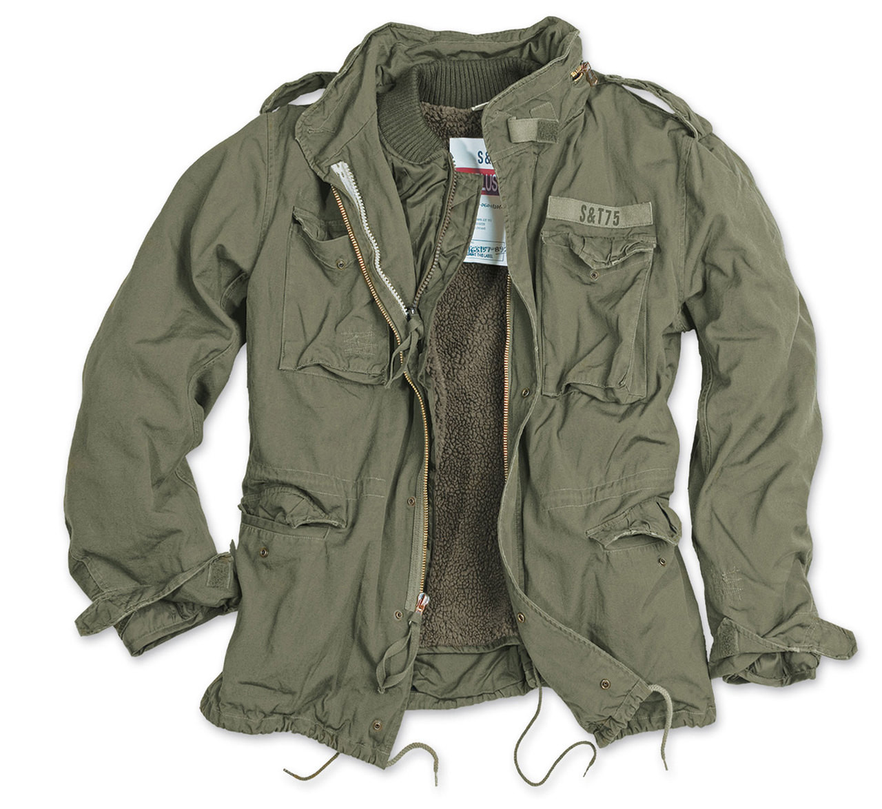 Surplus Raw Vintage M65 Regiment Jacket Olive Green - MilitaryOps Ltd