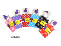 Paper Bag Craft Polka Dot Pk 3 Orange