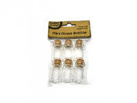 Mini Glass Bottles Pk 6