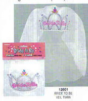 BRIDE TO BE VEIL TIARA