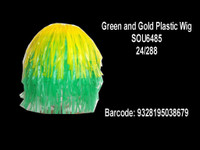 WIG GREEN GOLD PLASTIC