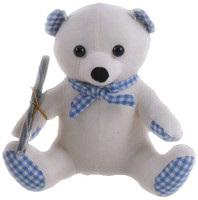 BEAR AUTO LARGE: BLUE GINGHAM
