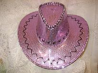 COWBOY HAT PINK WIH SEQUINS