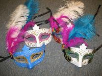 MASK  FEATHER MIXED COLOURS