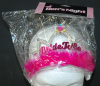 Tiara Bride to Be with Hot Pink Fur
