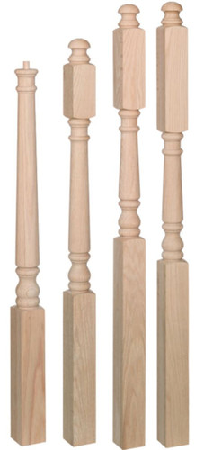 traditional style newel post