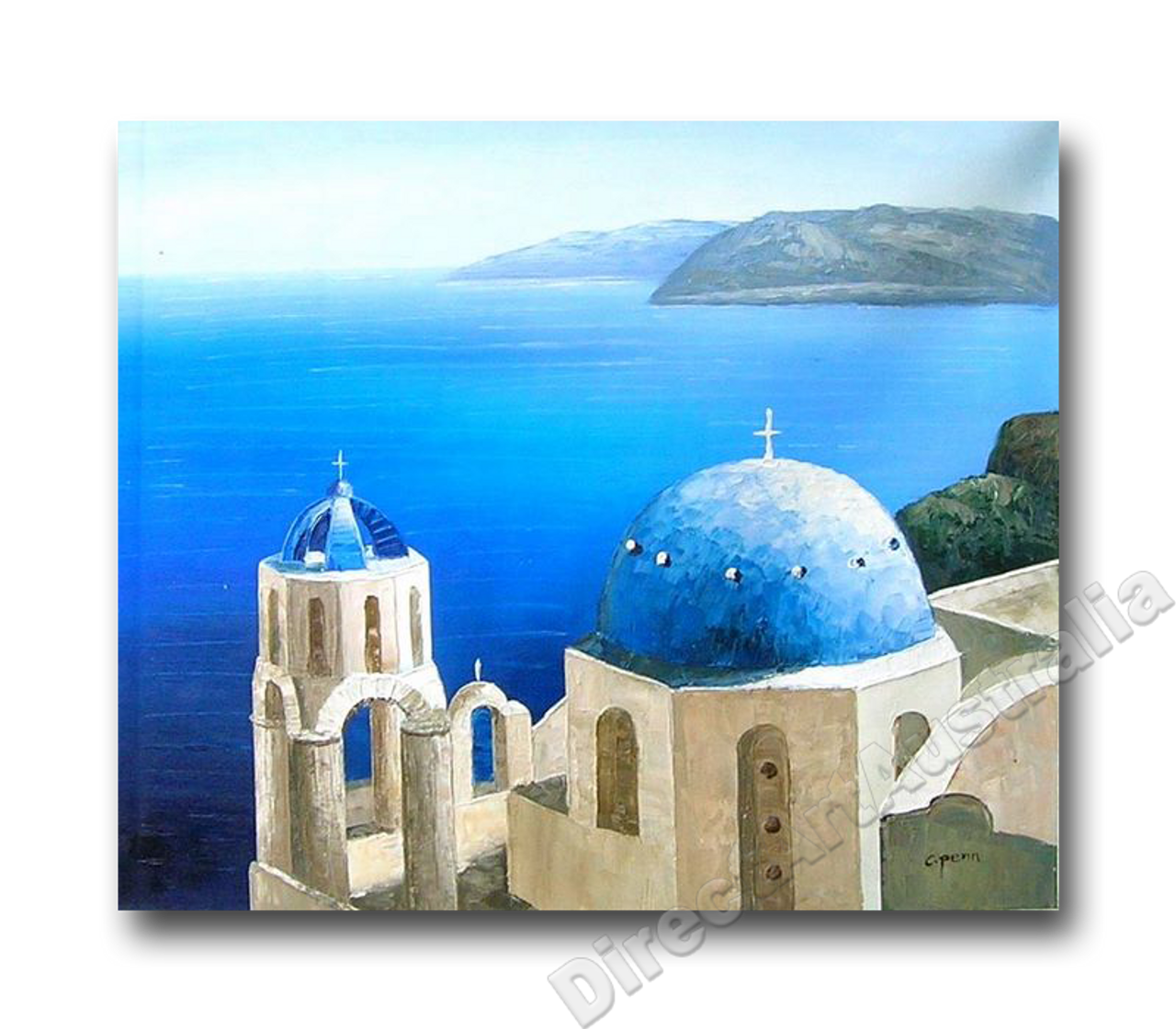 Mediterranean Paintings Greek Islands Hand Painted on Canvas Direct