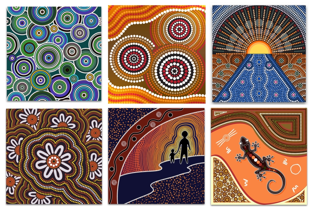 Aboriginal Modern Art Hand Prints Wall Art