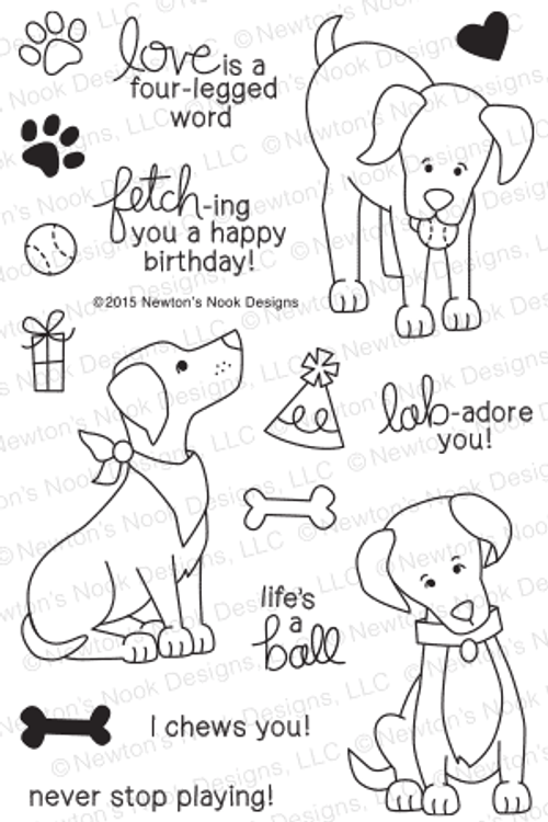 Fetching Friendship | 4x6 Photopolymer Stamp Set | Newton's Nook Designs
