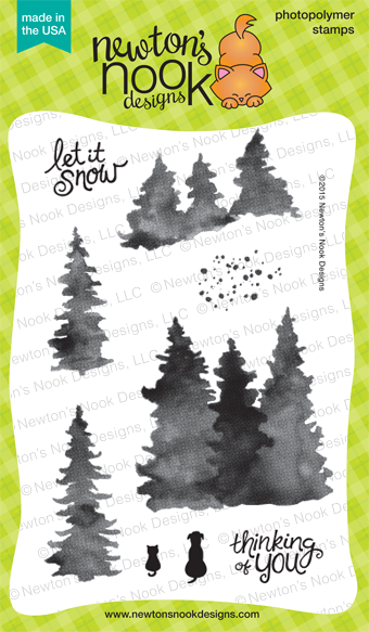 Whispering Pines | 4x6 Photopolymer Stamp Set | Newton's Nook Designs Whispering Pines | 4x6 Photopolymer Stamp Set | Newton's Nook Designs