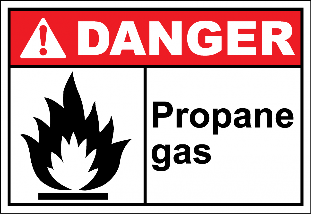 Danger Sign propane gas