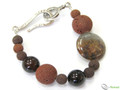 925 Sterling Silver Red Sea Gemstone Bracelet