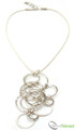 925 Sterling Silver Layered Circles Pendant & Chain