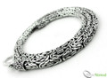 925 Sterling Silver Subtle Bali Byzantine Necklace 