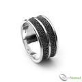 925 Sterling Silver Nomad Grooved Sphere Ring