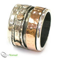 Luxury Wide Revolving Ring with 9ct Gold