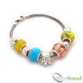 925 Sterling Silver Multi Charm and Bead Bracelet v3