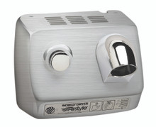 World Dryer AirStyle Model B DB-973 Brushed Stainless Steel commercial hair dryer