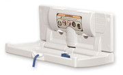 World Dryer DryBaby ABC-300H Polyethylene White Surface Mount Baby Changing Station