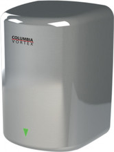 PSiSC Columbia Vortex HD-616-210 (110-120V) and HD-626-210 (220-240V) Bright Chrome Steel Automatic Surface Mount Hand Dryer